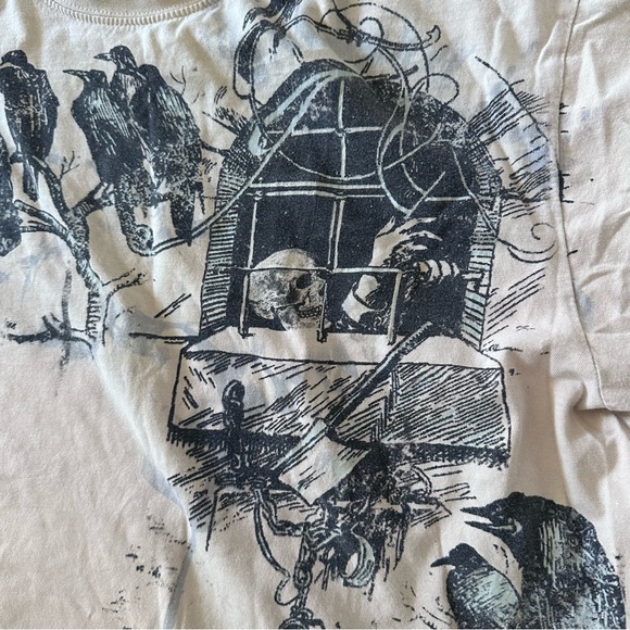 Y2K CH Apparel grunge crow & scull T-shirt - Picture 3 of 4